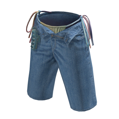 BB Blue Summer Beach Rainbow Bikini Cargo Short thumbnail