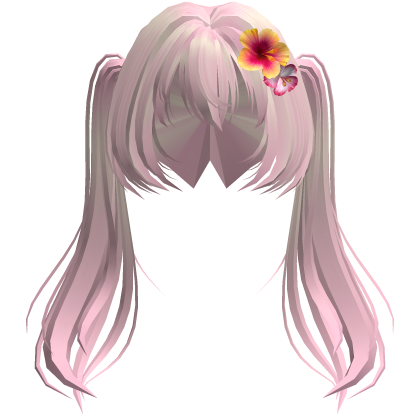 Hibiscus Pink Summer Twintails Roblox item