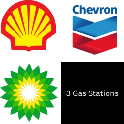 Three Gas Stations