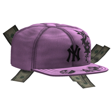 Sideswept Fitted Pink Money Cap
