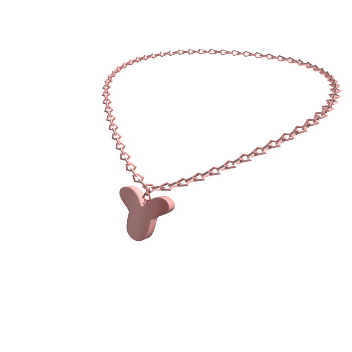 Rose gold "Y" Initial necklace