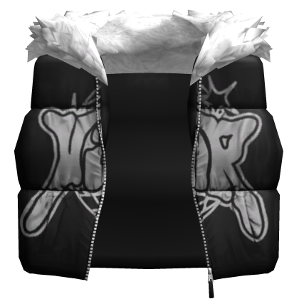 Puffer Vest + White Neck Fur Collar 1.0