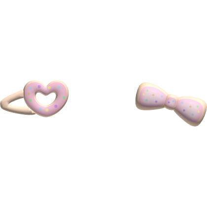 . ‿ ♡ delicious strawberry donut hairclips