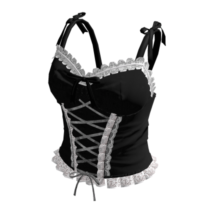 Coquette Lace Up Corset Dress (Black)