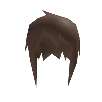 simple low poly brown hair