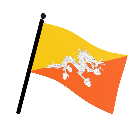 The Flag he Country bhutan