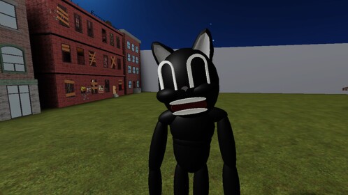 Horror-Games:old buildings (cartoon cat)
