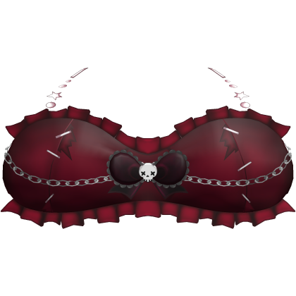 Gothic Hallowen Skull Spike red top