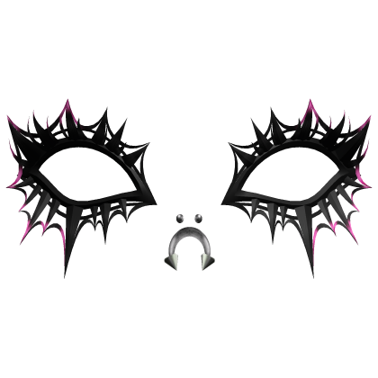 goth alt pink lashes w/ piercings