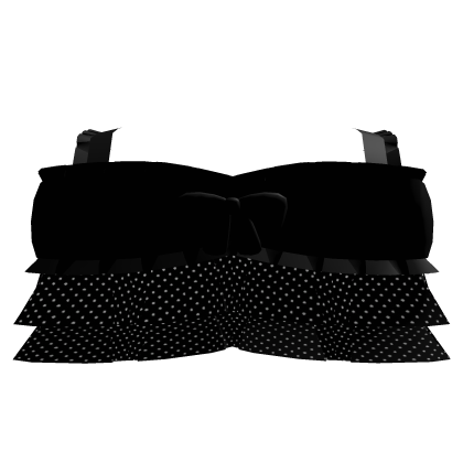 cute black polka dot ruffle shirt