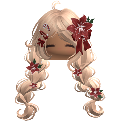 ♡ Christmas Preppy Flower Braids (Blonde)