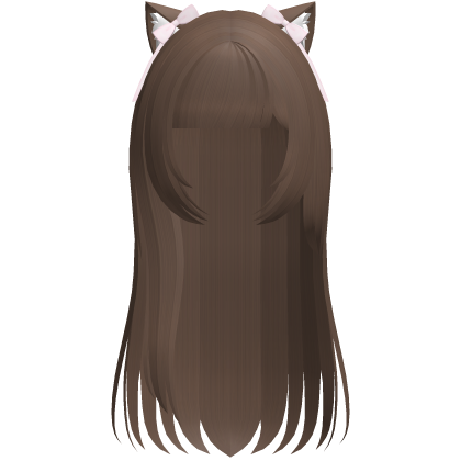 neko cat cute long hair in brown