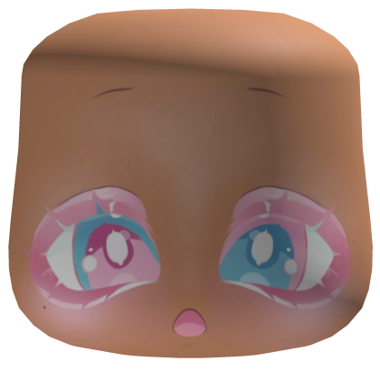 ꒰ ♡ ꒱ Pink Snowy Gyaru Chibi Face