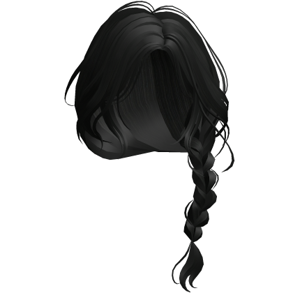 Black Cute Long Side Braid Girl Hair 46. Roblox item