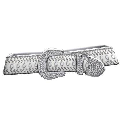 White Rhinestone Belt 3.0