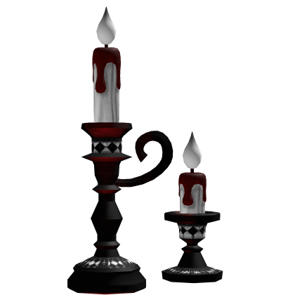 Emo Gothic Candle Set Red