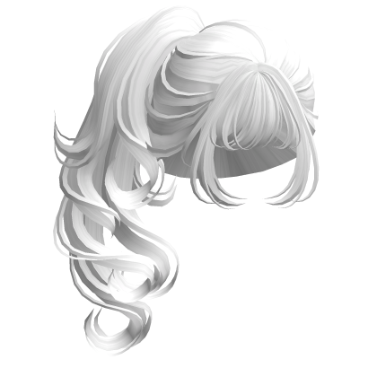 Messy Apple Girl Ponytail White