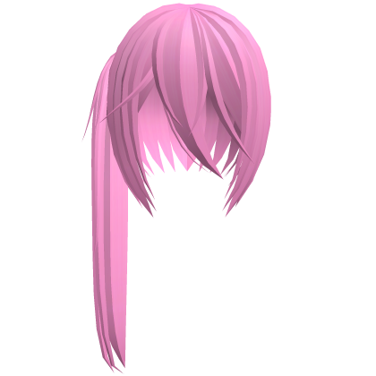 Cute Straight Grunge Pigtail in Dark Pink