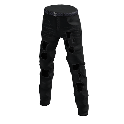Black Hood Jeans W ElVee Belt