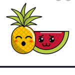 Pineapple and watermelon splat
