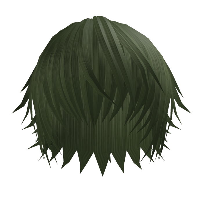 Y2K grunge messy hair green