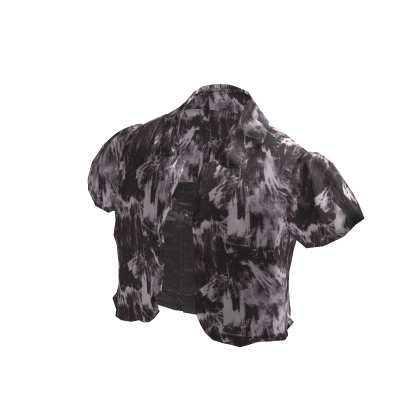 Black Tie-Dye Oversized Shirts [PBR]