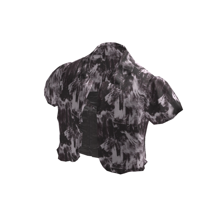 Black Tie-Dye Oversized Shirts [PBR]
