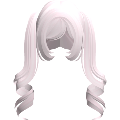 cute long loose curls in pastel pink Roblox item