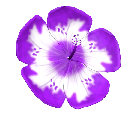 Summer Hibiscus hair flower in purple Roblox item
