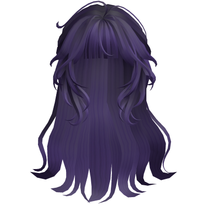 Long Curled Fringe Hair - Purple