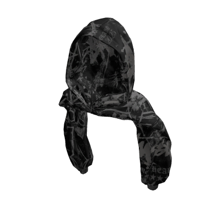 Draped Shoulder Hoodie Black