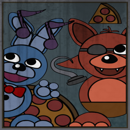 FNaF 3 Bonnie & Foxy Poster Roblox decal