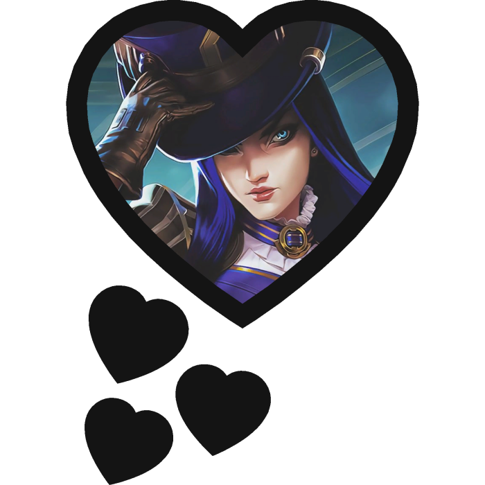 Caitlyn Thinking Hearts League Of Legends