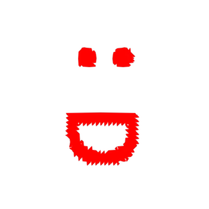 Red Distorted Face