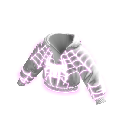 Glow Spider Hoodie White