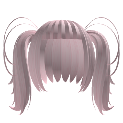 Cute anime magical fluffy hair in pink
