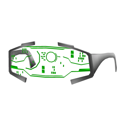 Futuristic Neon Glasses Green + Silver 