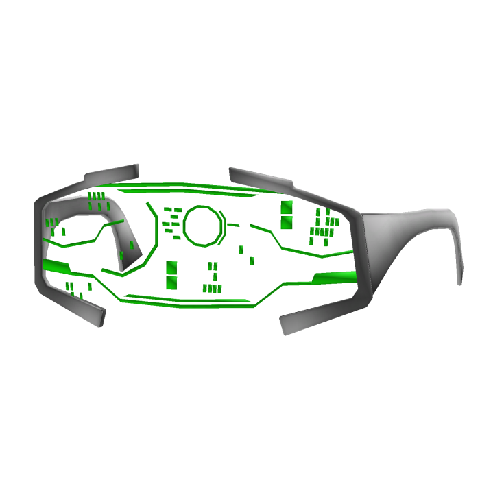 Futuristic Neon Glasses Green + Silver 