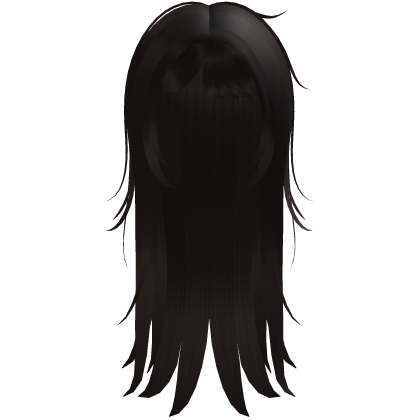 messy dark brown rockstar hair anime  Roblox item