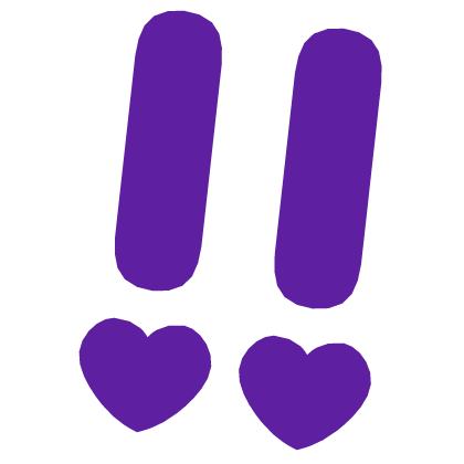 ♡ Cute Glowing Surprised Anime Sticker Dark Purple Roblox item