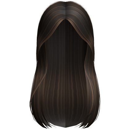 Dark Brown Straight Hair with Curtain Bangs