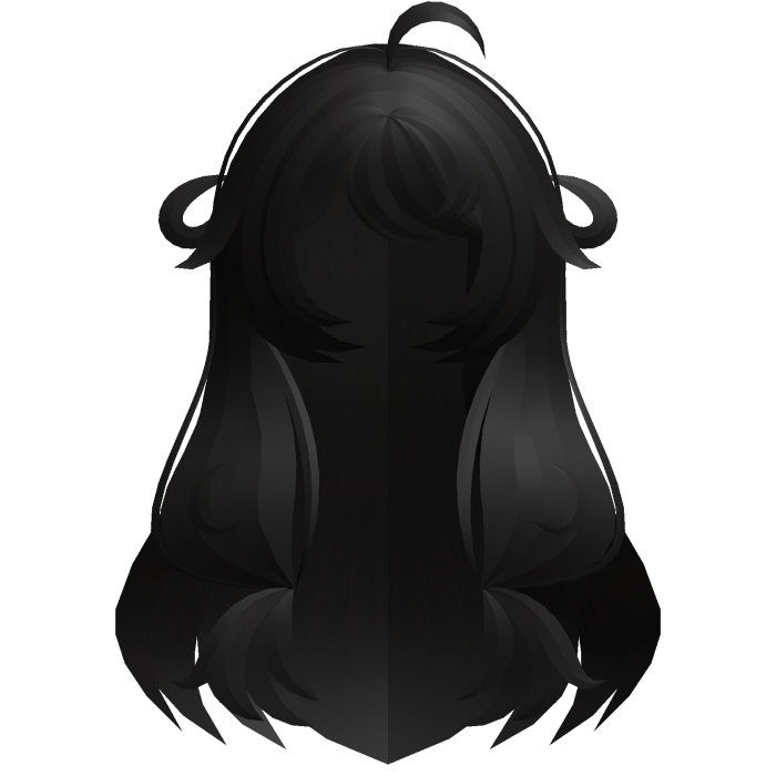 black adorable poofy long moe hair