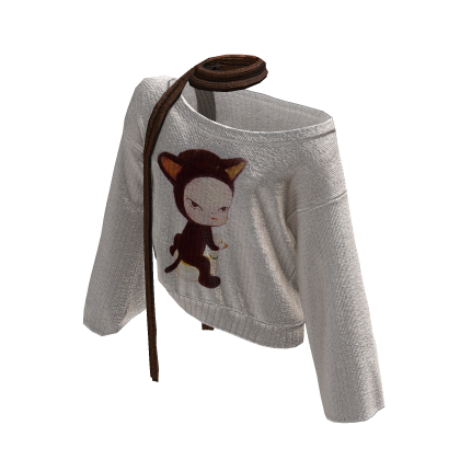 Loose Sweater + Scarf (Cat)