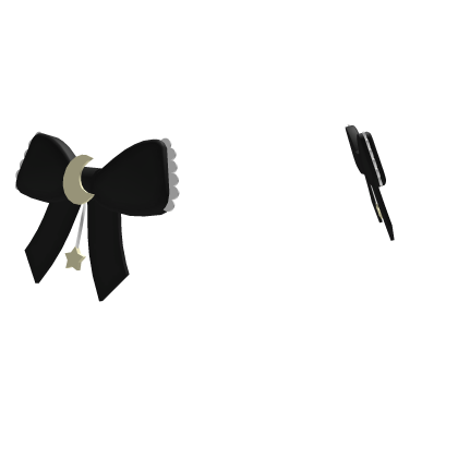 Black Moon Hair Bows Roblox item