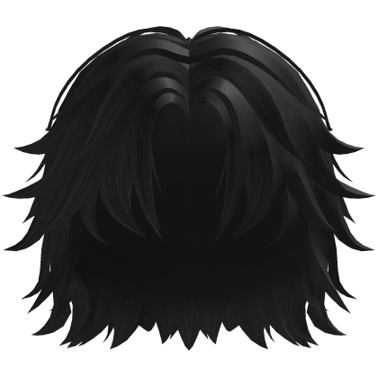 Layered Curtain Black Middle Part Hair Roblox item