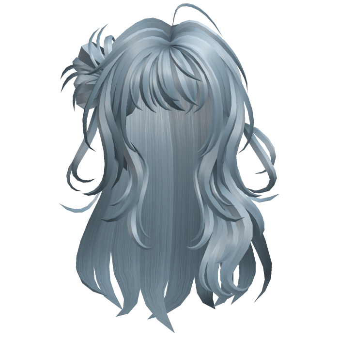 Ice Blue Wavy Bangs