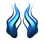 Blue Aqua Horns