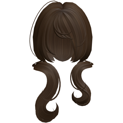 ♡: cutesy doll swirly pigtails in brown Roblox item
