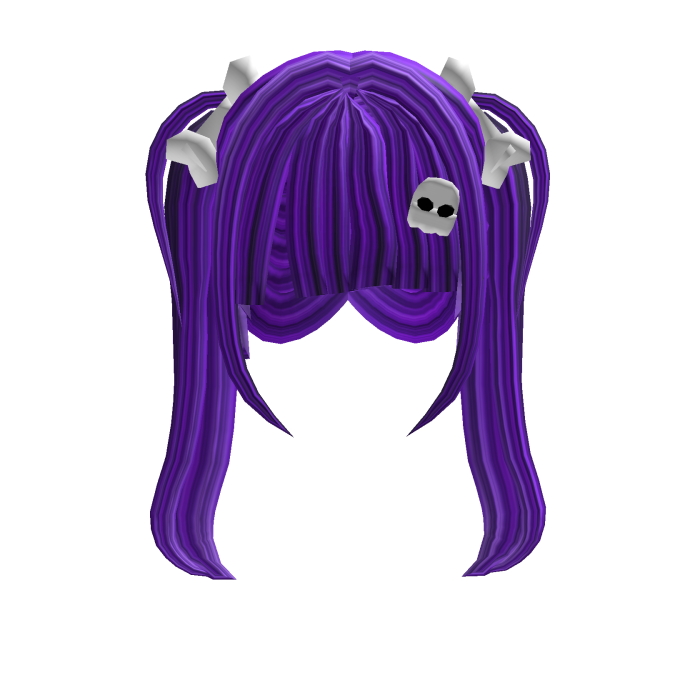 Purple Haunted Skull Pigtails