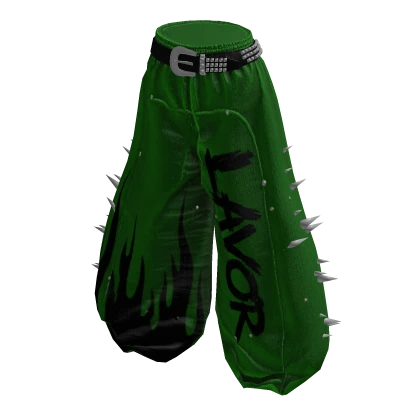 Y2K Baggy Grunge Spike Jeans (Green) | Roblox Item - Rolimon's